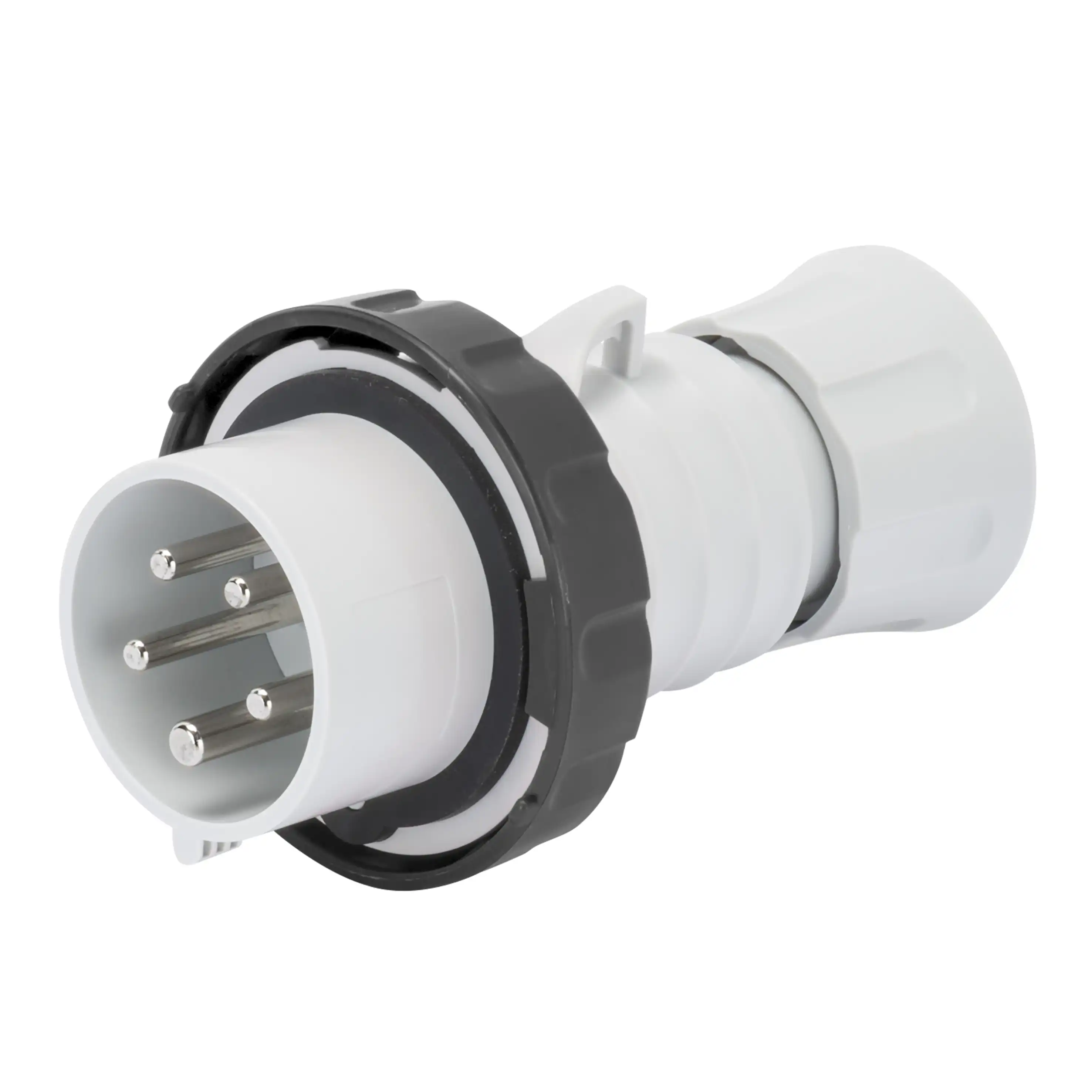 GEWISS GW60737H  – IP66/IP67/IP68/İP69 3P+N+E / 16A / 600-690V / 50-60HZ / qara / 5 kontaktlı düz / vintli / çəngəl