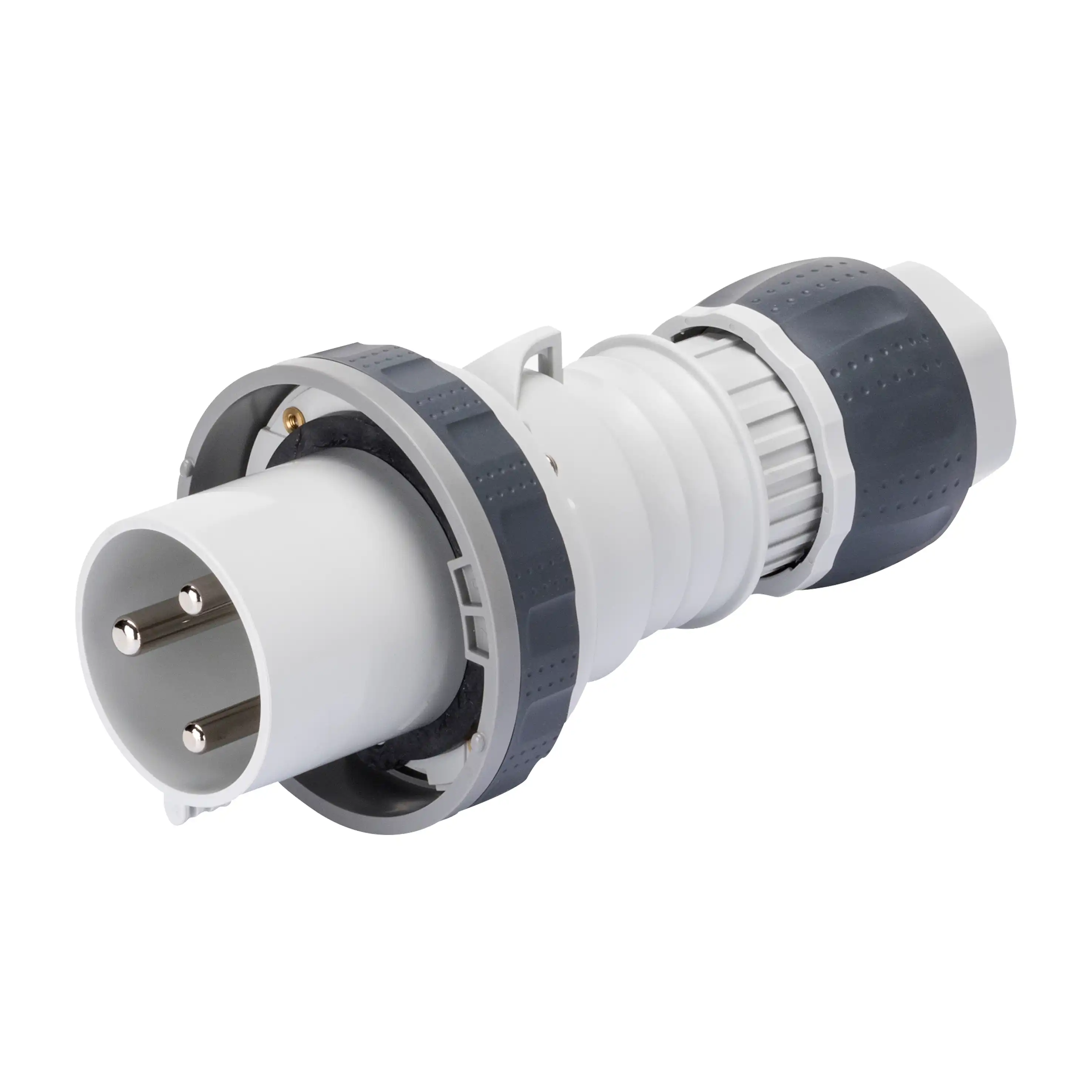 GEWISS GW61067H  – IP66/IP67/IP68/İP69 2P+E / 63A / >50-250V / boz / 3 kontaktlı düz / vidalı / çəngəl